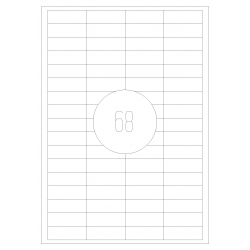 Etykiety samoprzylepne 48,5x16,9 100 szt. A4 MAT